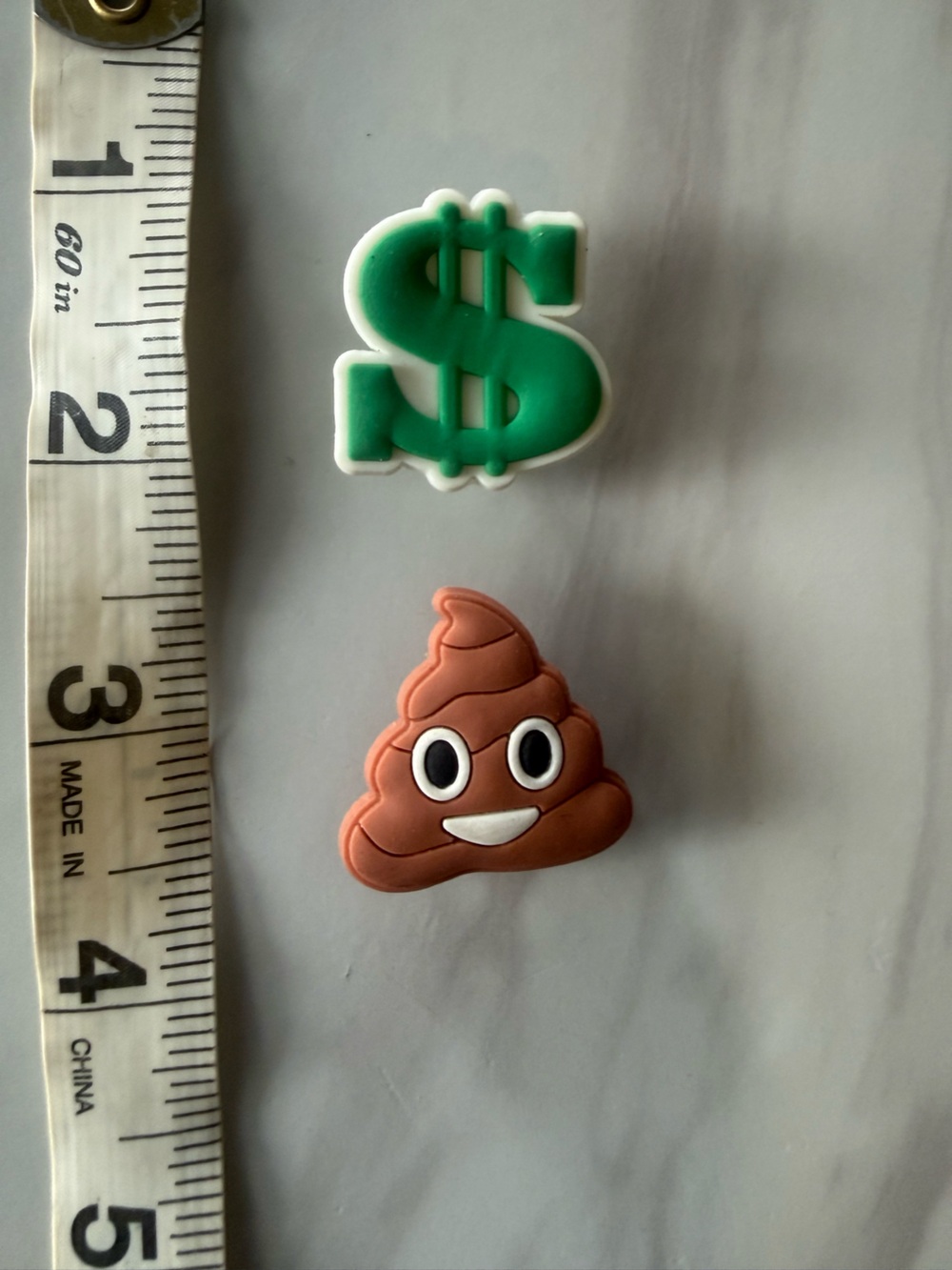 Croc Charms, set of 2 Poop emoji and Money sign